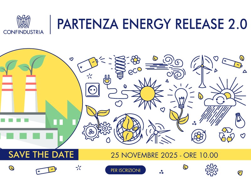 Webinar CONFINDUSTRIA :  “Partenza Energy Release 2.0”, 25 novembre ore 10.00